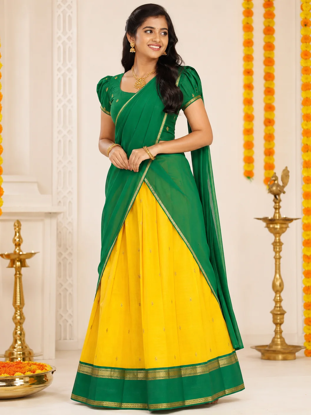 Olive Green Anarkali Kurti