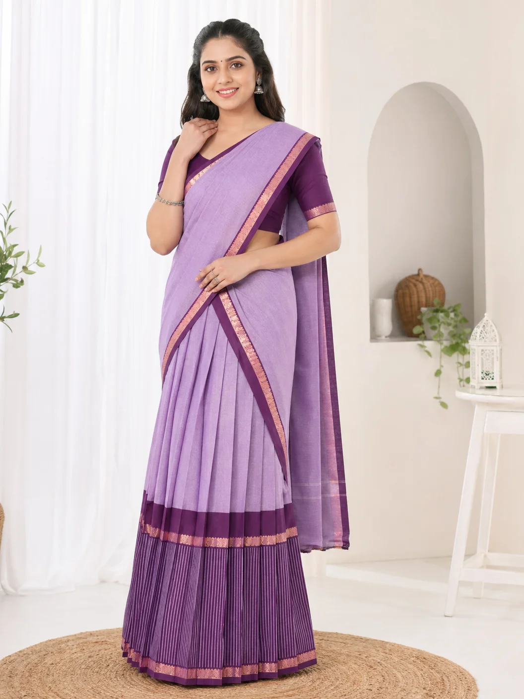 Lavender Printed Palazzo Set